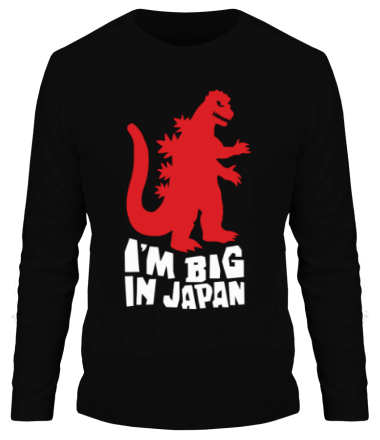 Мужская футболка длинный рукав Godzilla - I'M BIG JAPAN