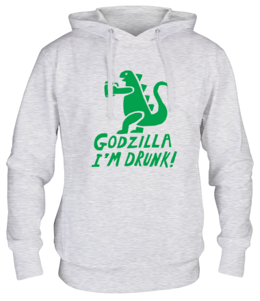 Толстовка худи Godzilla I'm Drunk!