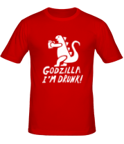 Мужская футболка Godzilla I'm Drunk! фото