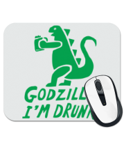 Коврик для мыши Godzilla I'm Drunk! фото