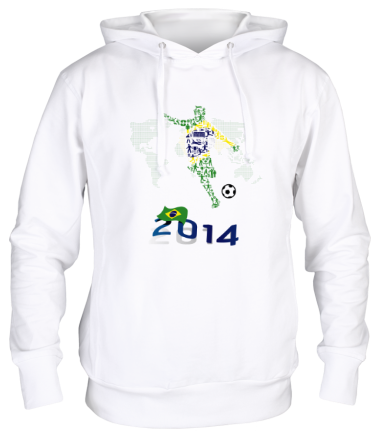 Толстовка худи Football Brazil 2014