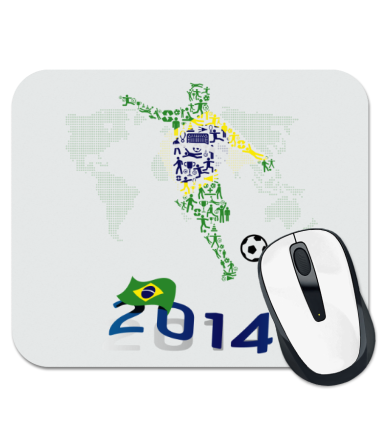 Коврик для мыши Football Brazil 2014