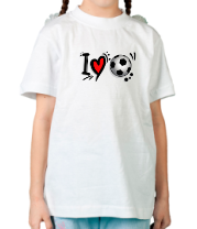 Детская футболка I love football фото