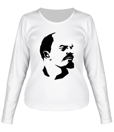 Женская футболка длинный рукав Ленин