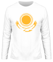 Мужская футболка длинный рукав Герб Казахстана фото