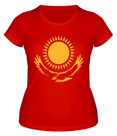 Женская футболка Герб Казахстана