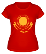 Женская футболка Герб Казахстана фото