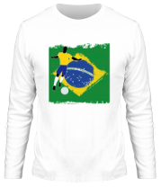 Мужская футболка длинный рукав Футбол в Бразилии фото