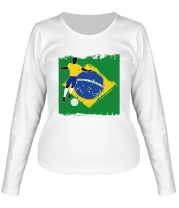 Женская футболка длинный рукав Футбол в Бразилии фото