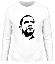 Мужская футболка длинный рукав Барак Обама фото