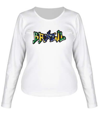 Женская футболка длинный рукав Brzil Graffiti