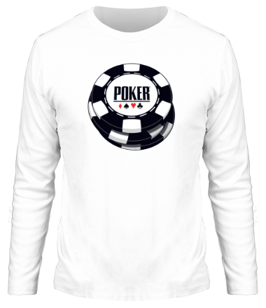 Мужская футболка длинный рукав Poker