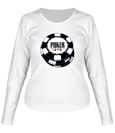 Женская футболка длинный рукав Poker