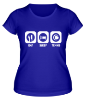 Женская футболка Eat Sleep Tennis фото