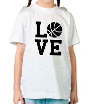 Детская футболка Влюблен в баскетбол фото