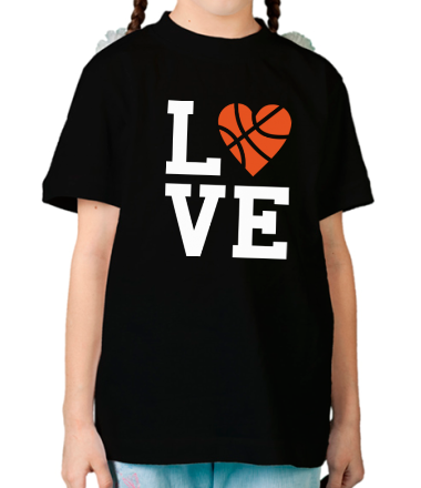 Детская футболка Моя любовь - баскетбол