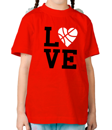 Детская футболка Моя любовь - баскетбол