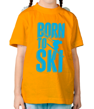 Детская футболка Born to ski