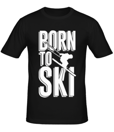 Мужская футболка Born to ski