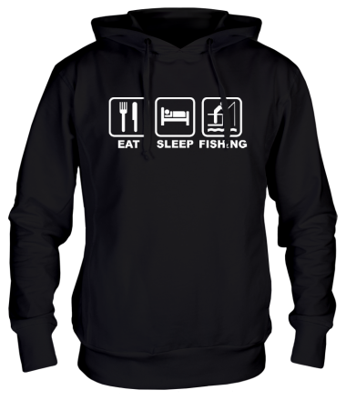 Толстовка худи Eat Sleep Fishing