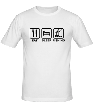 Мужская футболка Eat Sleep Fishing