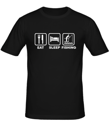 Мужская футболка Eat Sleep Fishing