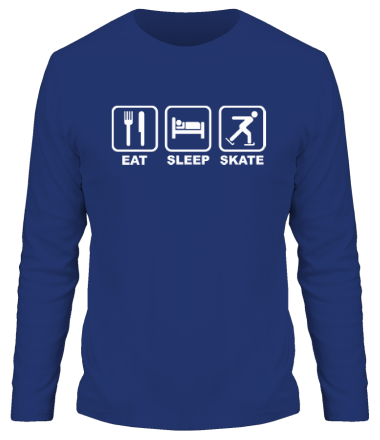Мужская футболка длинный рукав Eat sleep skate