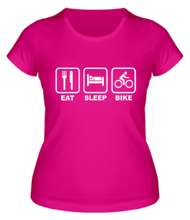 Женская футболка Eat Sleep Bike