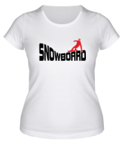 Женская футболка Snowboard фото