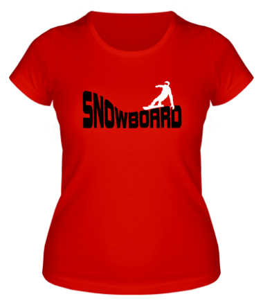 Женская футболка Snowboard