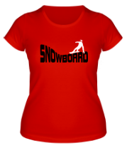 Женская футболка Snowboard фото