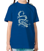 Детская футболка Китайский дракон (свет) фото