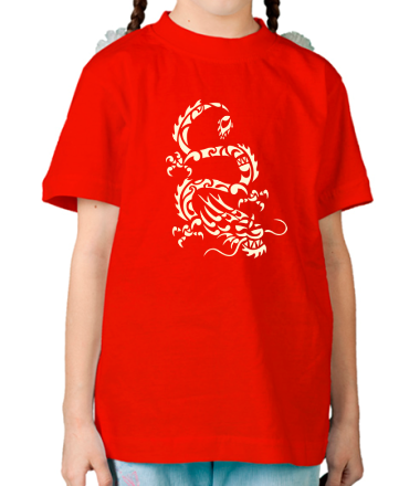 Детская футболка Китайский дракон (свет)