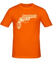 Мужская футболка Пистолет из костей (свет) фото