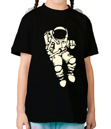 Детская футболка Космонавт (свет)