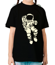 Детская футболка Космонавт (свет) фото