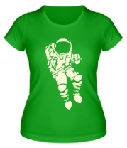 Женская футболка Космонавт (свет) фото