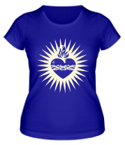 Женская футболка Пылающее сердце (свет) фото