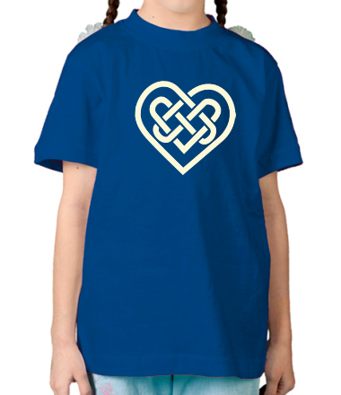 Детская футболка Сердце из кельтских узоров (свет)