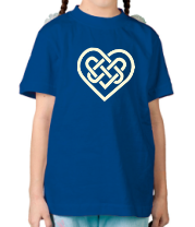 Детская футболка Сердце из кельтских узоров (свет) фото