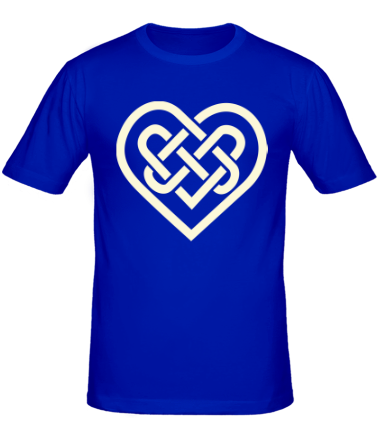 Мужская футболка Сердце из кельтских узоров (свет)