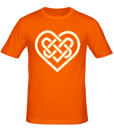 Мужская футболка Сердце из кельтских узоров (свет)