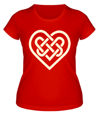 Женская футболка Сердце из кельтских узоров (свет)