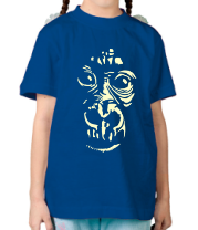 Детская футболка Лицо шимпанзе(свет) фото