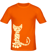 Мужская футболка Кот мумия (свет) фото
