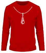 Мужская футболка длинный рукав Амулет с кельтским узором фото