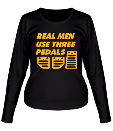 Женская футболка длинный рукав Три педали