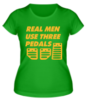 Женская футболка Три педали фото