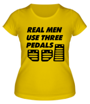 Женская футболка Три педали фото