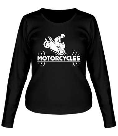 Женская футболка длинный рукав Мотоциклы
